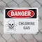 Signmission Chlorine Gas Danger Sign, Plastic, 10in W x 7in L, 2PK OS-2PACK-DS-P-710-L-1066 - alternate 3